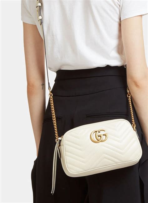 gucci marmont small shoulder bag white|gucci marmont small matelasse bag.